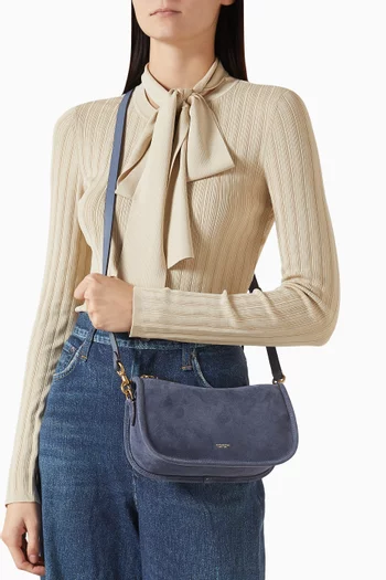 Waverly Shoulder Bag in Suede