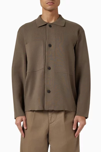 كارديغان بقصة عادية مزيج قطن