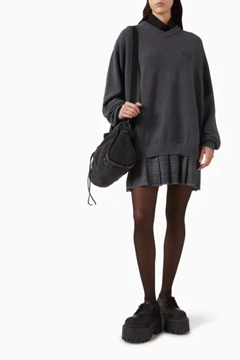 Layered Sweater Dress in Cotton