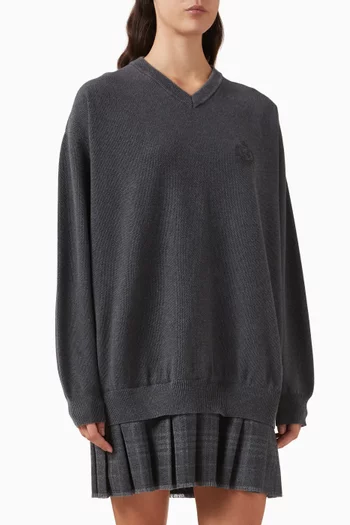 Layered Sweater Dress in Cotton