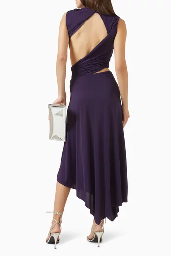 Leilah Drape Dress in Jersey