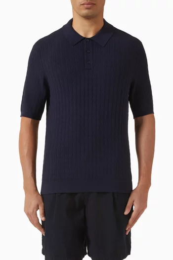 Naples Polo Sweater in Cotton & Cashmere