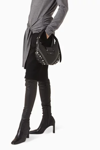 Bar Hobo Bag in Leather