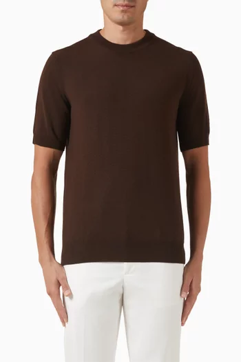 Crewneck T-shirt in Knit