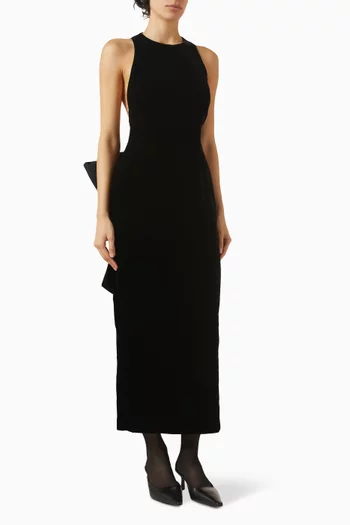 Bow Dress in Velvet