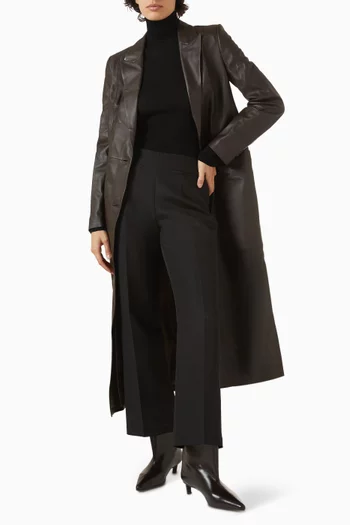 Cropped Pants in Wool-silk