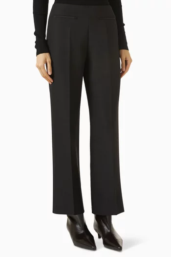 Cropped Pants in Wool-silk