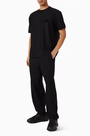 Embroidered Logo Sweatpants in Mesh