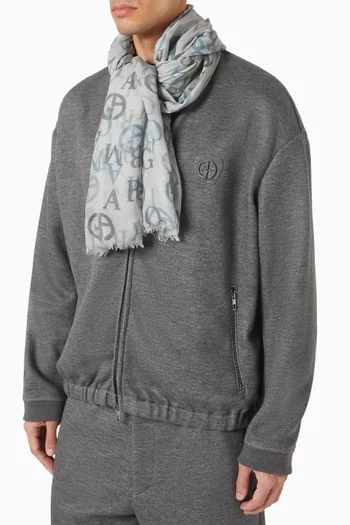 Logo Scarf in Modal-blend