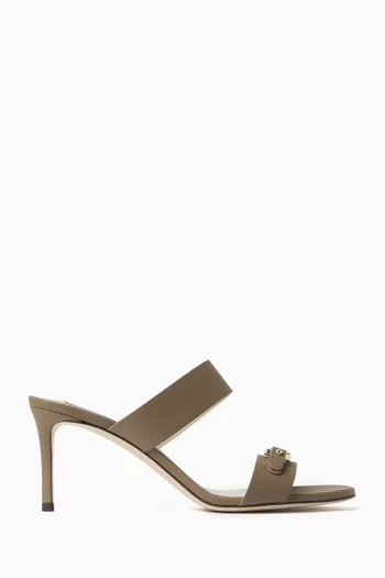 حذاء مفتوح بإبزيم جلد