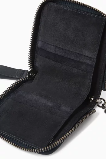 محفظة جيب بسلسلة وسحّاب جلد