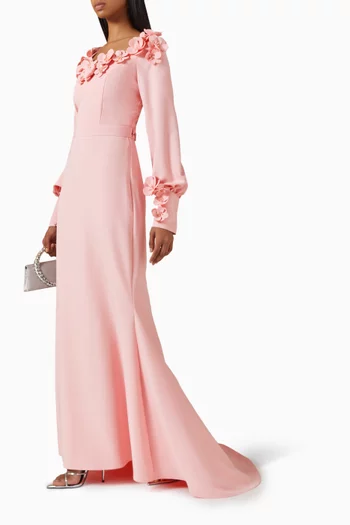 Floral-embellished Dress