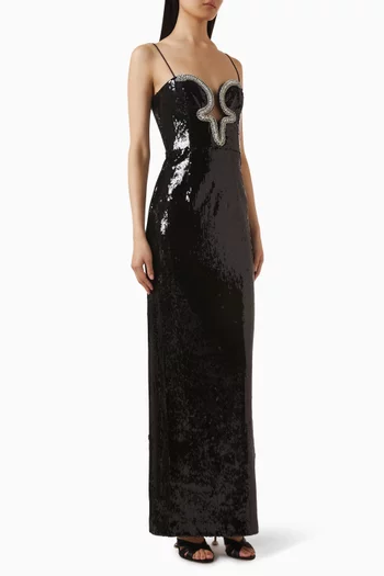 Lyra Sequin-embellished Gown