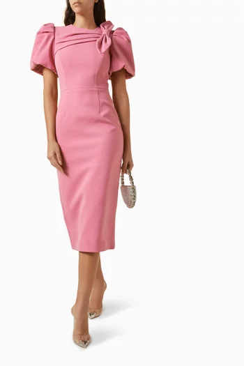 Muriel Midi Dress in Crepe