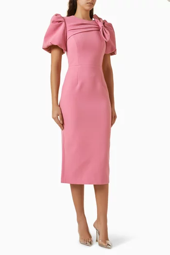 Muriel Midi Dress in Crepe