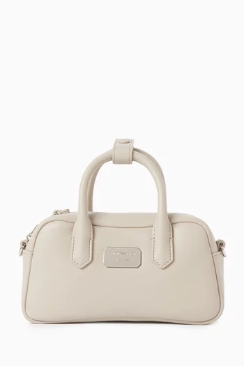 حقيبة يد بشعار الماركة مقاس XS جلد