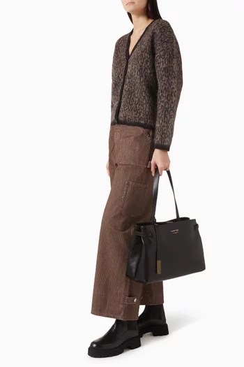 حقيبة يد نورا متوسطة جلد