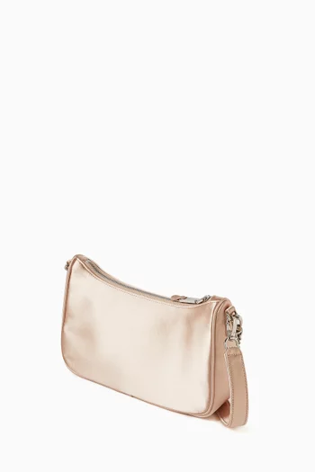 Logo Shoulder Bag in Satin