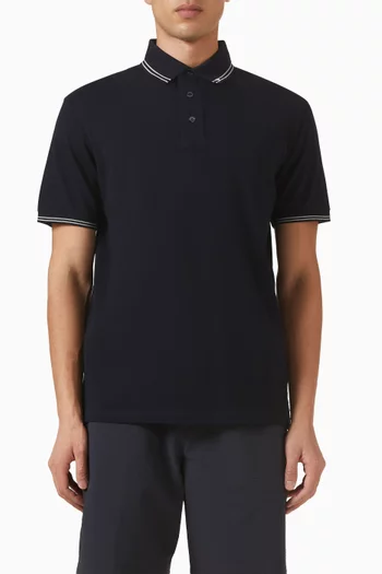 تي شيرت بولو مطرز بشعار النسر بحجم صغير قطن بيكيه