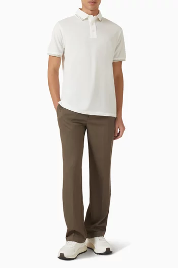 تي شيرت بولو مطرز بشعار النسر بحجم صغير قطن بيكيه