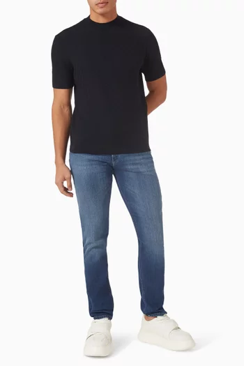 Herringbone T-shirt in Wool-knit