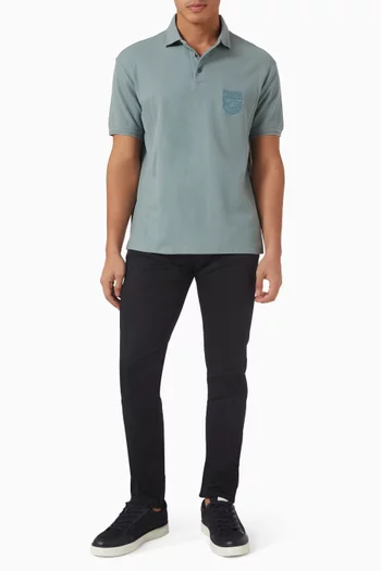 تي شيرت بولو قطن بيكيه بشعار الماركة