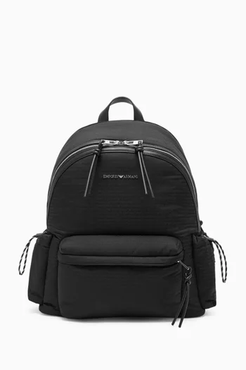 حقيبة ظهر بحروف الماركة نايلون