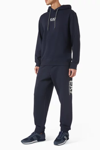 بنطال رياضي بشعار الماركة قطن