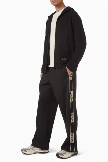 بنطال رياضي بشريط بشعار الماركة