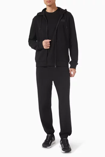 Logo Zip Hoodie in Cotton