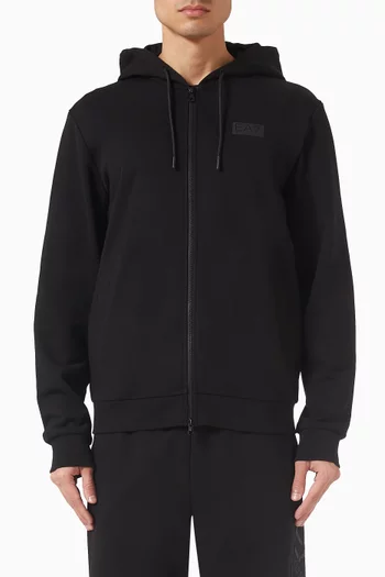 Logo Zip Hoodie in Cotton
