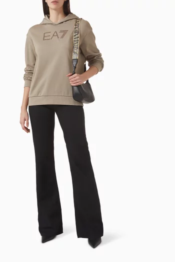 Embellished Logo Hoodie in Jersey