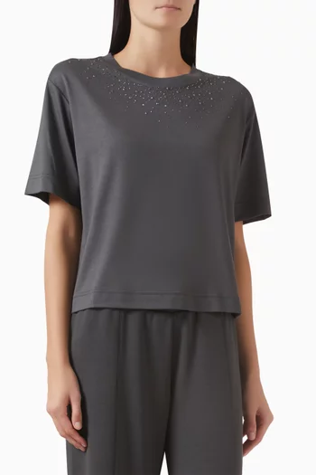 Rhinestone Embellished T-shirt