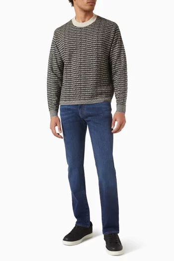 بنطال جينز جيه 45 بقصة عادية دينم