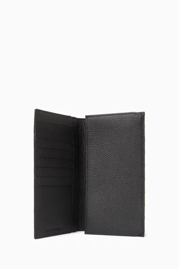 محفظة كبيرة للنقود الورقية بشعار النسر المحفور جلد