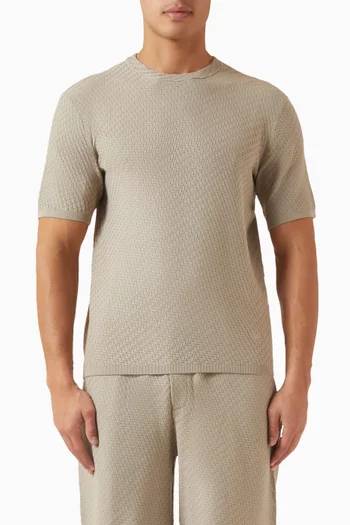 تي شيرت محاك قطن