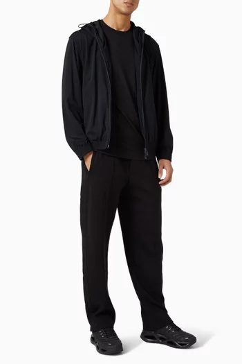 كنزة بغطاء رأس بقصة واسعة نايلون