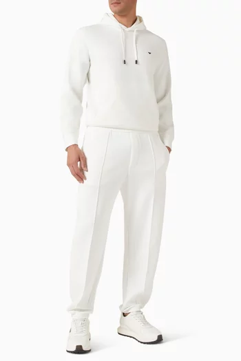 كنزة بغطاء رأس بشعار الماركة جيرسيه مزدوج