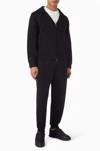 بنطال رياضي برباط تضييق جيرسيه بحياكة مزدوجة