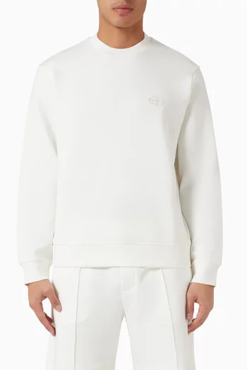 Logo Sweatshirt in Double Jersey