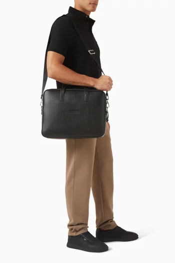 حقيبة كمبيوتر محمول جلد عجل