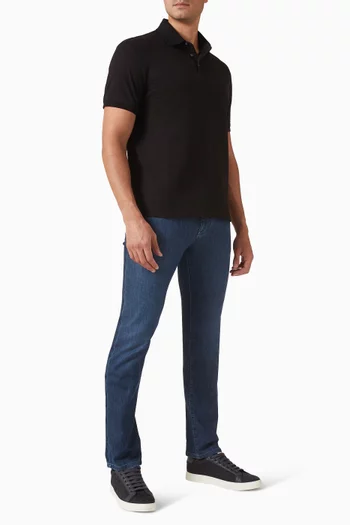 تي شيرت بولو بشعار الماركة قطن