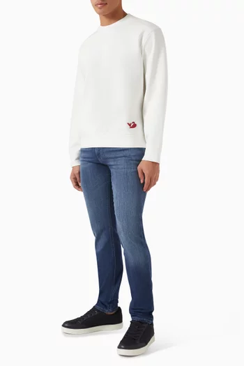 سويت شيرت بشعار النسر قلب من جيرسيه بحياكة مزدوجة