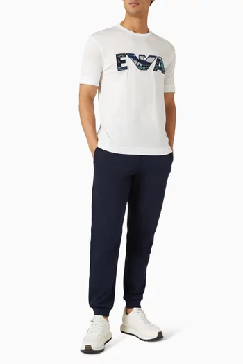 تي شيرت بشعار النسر مزيج قطن