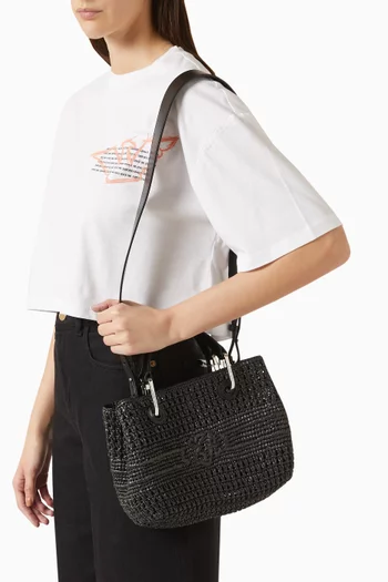 Medium MyEA Tote Bag in Woven Leather