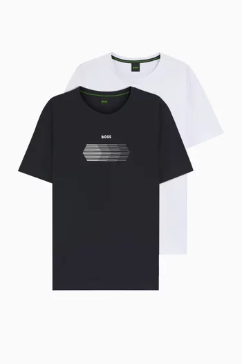 طقم تي شيرت قطن مطاطي، قطعتان