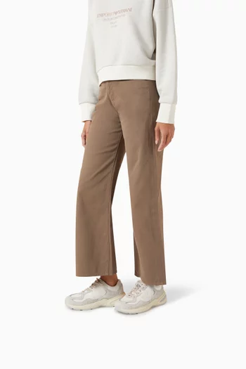 Logo Sneakers in Suede & Mesh