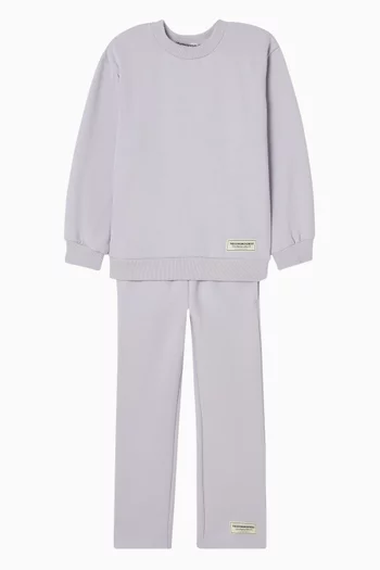 Relaxed Straight-leg Sweatpants in Organic Cotton-blend