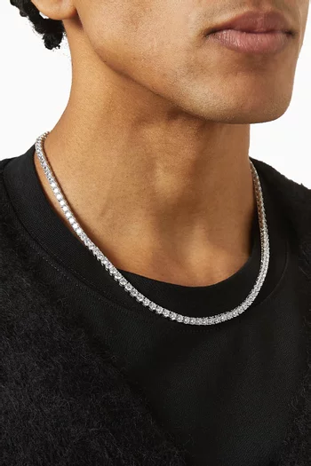 Tennis Necklace in Stainless Steel