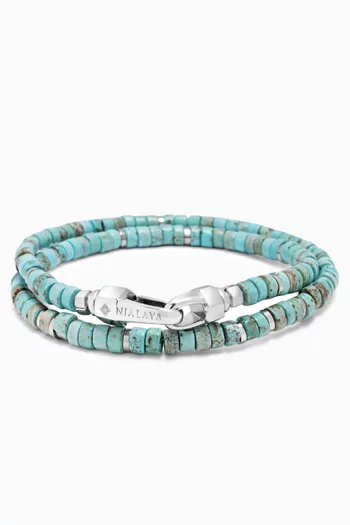 Turquoise Heishi Wrap Bracelet